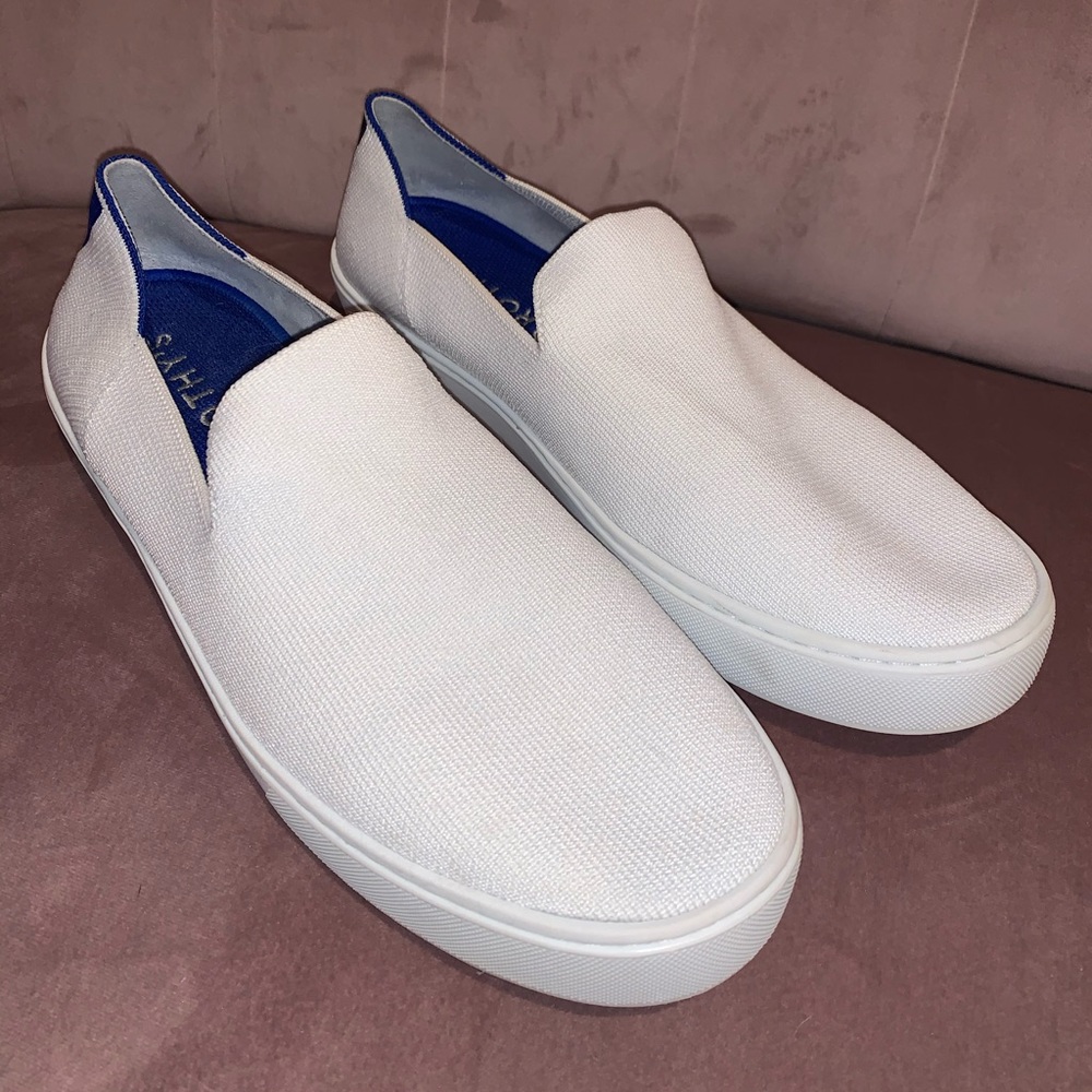 Rothy's White Slip On Sneaker Shoe Womens 12